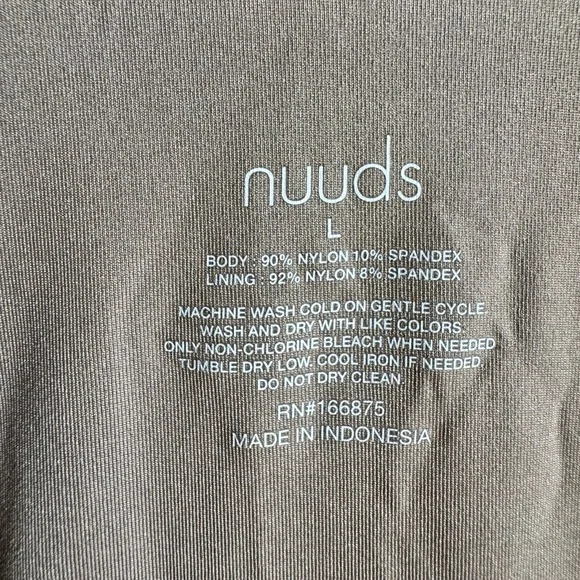 Nuuds Taupe Ribbed Tank Bodysuit Scoop Neck Clean Girl Capsule L Resortwear - Picture 3 of 5